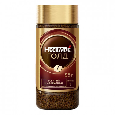 Кофе Нескафе Голд растворимый 95г ст/б