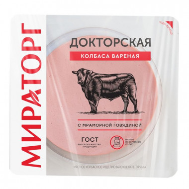 Колбаса Мираторг Докторская ГОСТ 160г