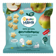 Фрутопаффсы Фруто-няня мультизлаковые звездочки с яблоком 21г