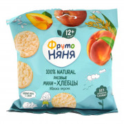 Хлебцы-мини Фруто-няня рисовые яблоко-персик 30г