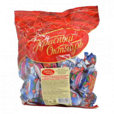 Конфеты Красный Октябрь желейные со вкусом клубники 250гр
