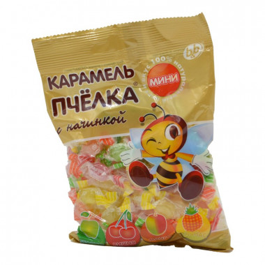 Карамель Би-энд-Би Пчелка мини с начинкой 250г