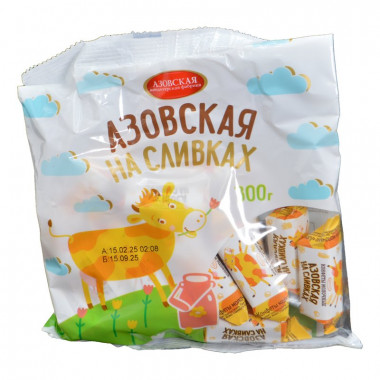 Конфеты Азовская КФ Азовская коровка на сливках 300г