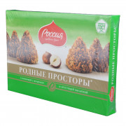 Конфеты Родные просторы с фундуком и хрустящей обсыпкой 180г