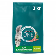 Корм для кошек Пурина Ван для домашних кошек с индейкой и рисом 3кг