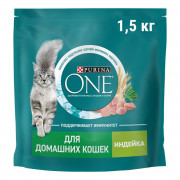 Корм для кошек Пурина Ван с индейкой и цельными злаками 1,5кг