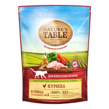 Корм для кошек Натурс Табл курица 650г