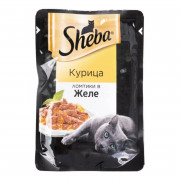 Корм для кошек Шеба для взрослых кошек Курица ломтики в желе 75г