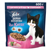 Корм для котят Феликс с курочкой двойная вкуснятина 600г