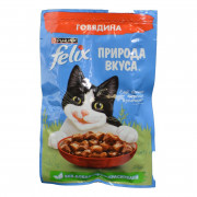 Корм для кошек Феликс Природа вкуса говядина в соусе 75г