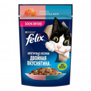 Корм для кошек Феликс Двойной вкус лосось форель 75г