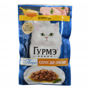Корм для кошек Гурме Перл Де Люкс курица соус 75г