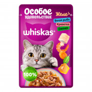 Корм для кошек Вискас желе особое удовольствие белая рыба, креветка, овощи 75г