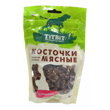 Лакомство Тит Бит для собак мясные косточки с говядиной 145г