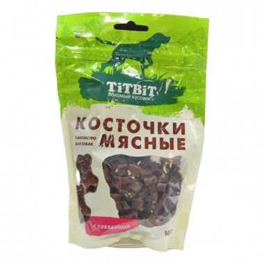 Лакомство Тит Бит для собак мясные косточки с говядиной 145г