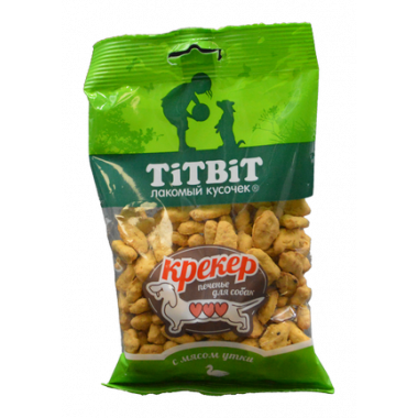 Лакомство Тит Бит для собак Крекер с мясом утки 100г