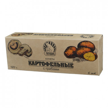 Котлеты Государь картофельные с грибами 480г