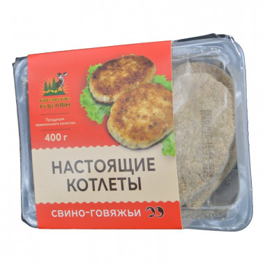 Котлеты Карельские рецепты свино-говяжьи с/м 400г лоток