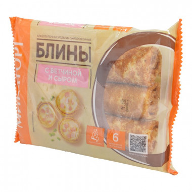Блины Мираторг с ветчиной и сыром 360г