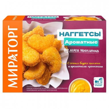 Наггетсы Мираторг Ароматные из мяса цыпленка 250г