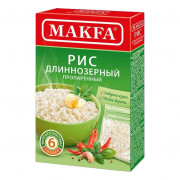 Рис Макфа длиннозерный пропаренный в пакетах 400г
