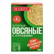 Хлопья Макфа овсяные с отрубями 400г