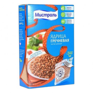 Греча Мистраль ядрица 80г*5пак 400г