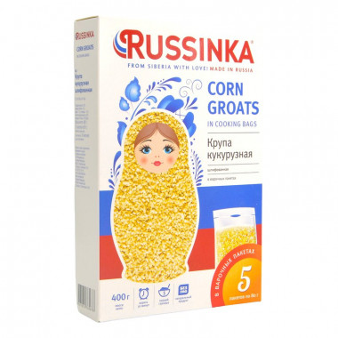 Крупа Руссинка кукурузная в пакетиках 5*80г
