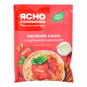 Каша Ясно солнышко овсянная с клубникой и молоком 45г