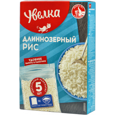 Крупа Увелка рис длиннозерный 5*80г