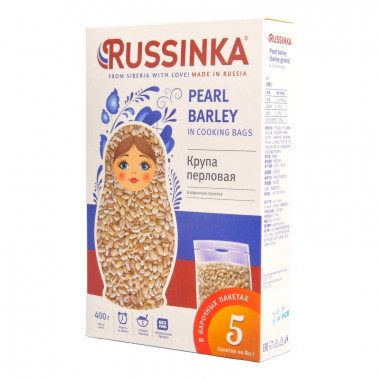 Крупа Руссинка перловая в пакетиках 5*80г