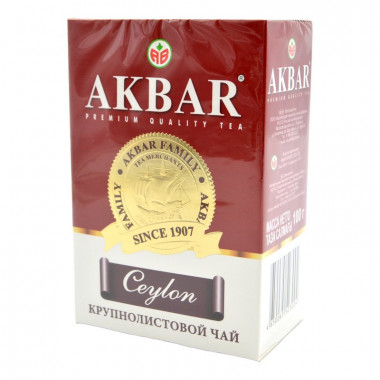 Чай Акбар цейлон крупнолистовой 100г
