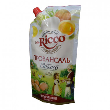 Майонез Mr. Ricco провансаль органик 67% 400мл