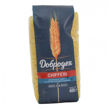 Макароны Добродея рожки-дружки гладкие 400г