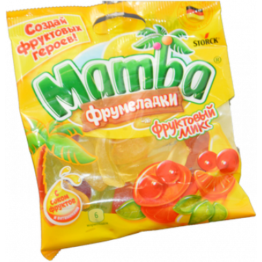 Мармелад жевательный Мамба Фрумеладки фруктовый микс 72г