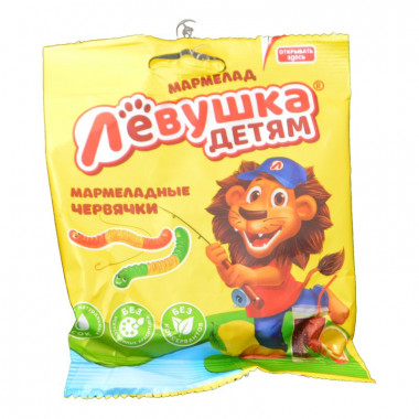 Мармелад Левушка детям Червячки жевательный 70г