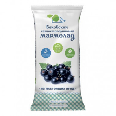 Мармелад Бековский черносмородиновый 260г
