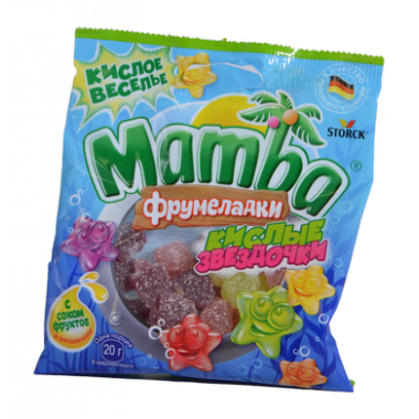 Мармелад жевательный Мамба Фрумеладки кислые звездочки 70г