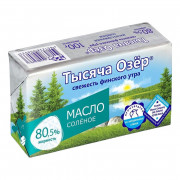 Масло Тысяча озер сливочное соленое 80,5% 100г