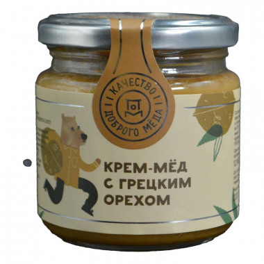 Мед Добрый мёд кремовый с грецким орехом 220г