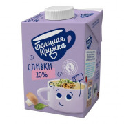 Сливки Большая кружка 20% 500г