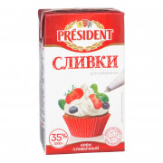 Крем Президент сливочный сливки для взбивания 35% 1000г