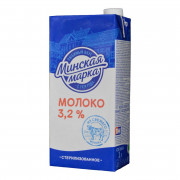 Молоко Минская марка ультрапастеризованное 3,2% 1л с крышкой