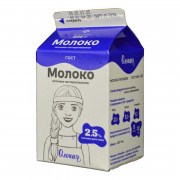 Молоко Олонецкий мк пастеризованное жир.2,5% 0,5кг т/п