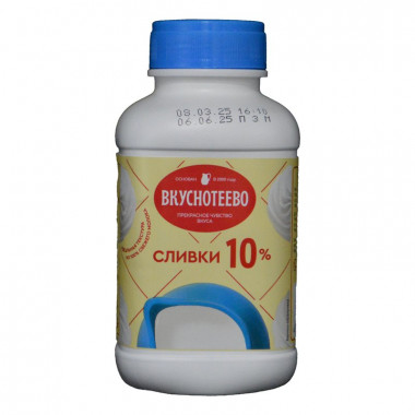 Сливки Вкуснотеево питьевые 10% 450г