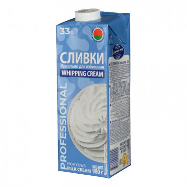 Сливки Молочный мир питьевые стерилизованные 33% 980г