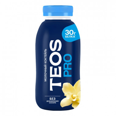 Коктейль TEOS PRO молочный ваниль обезжиренный 330г ПЭТ