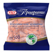 Креветки Вичи королевские в панцире в/м 30/40 500г 14(15)%