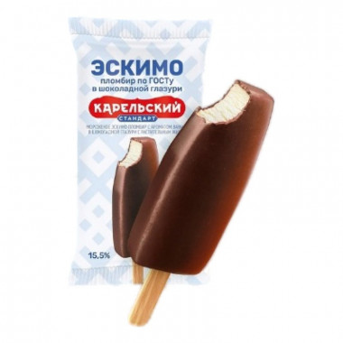 Мороженое Карельский стандарт эскимо пломбир 70г