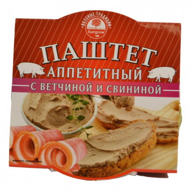 Паштет Хангроу Аппетитный с ветчиной и свининой 90г